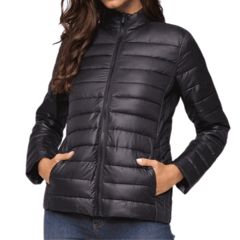 Jaqueta Feminina Bobojaco Puffer com Capuz e Bolso - Conforto e Estilo