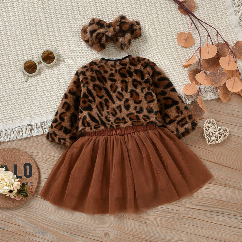 Conjunto 3 Peças Fashion Leopardo