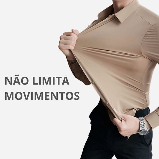 Camisa Social Elástica Anti Amassado