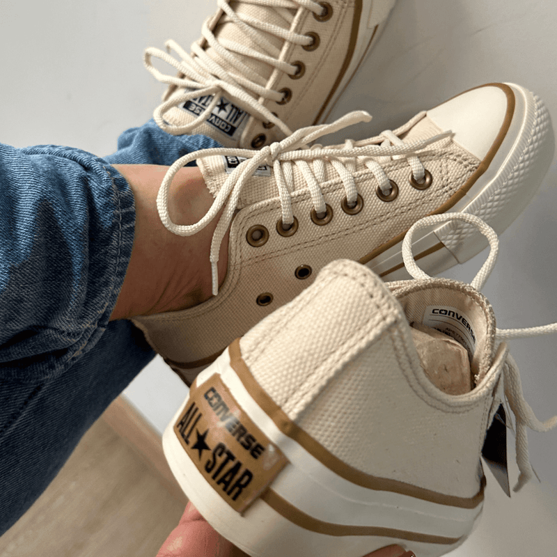 Tênis All Star Areia Plataforma Lona Premium - shopexclusiva