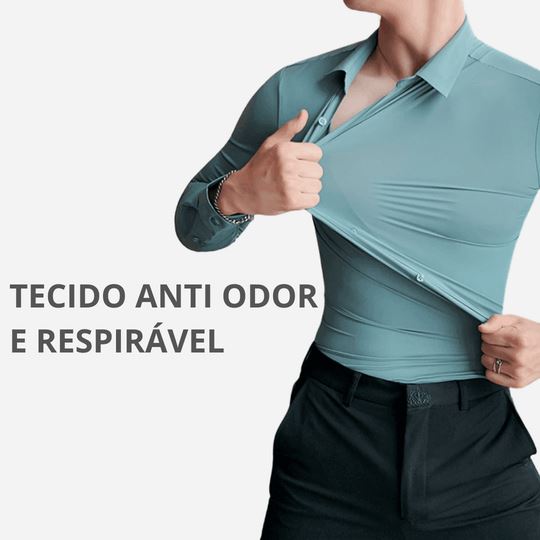 Camisa Social Elástica Anti Amassado