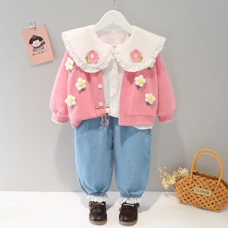 Conjunto Infantil Feminino Flores