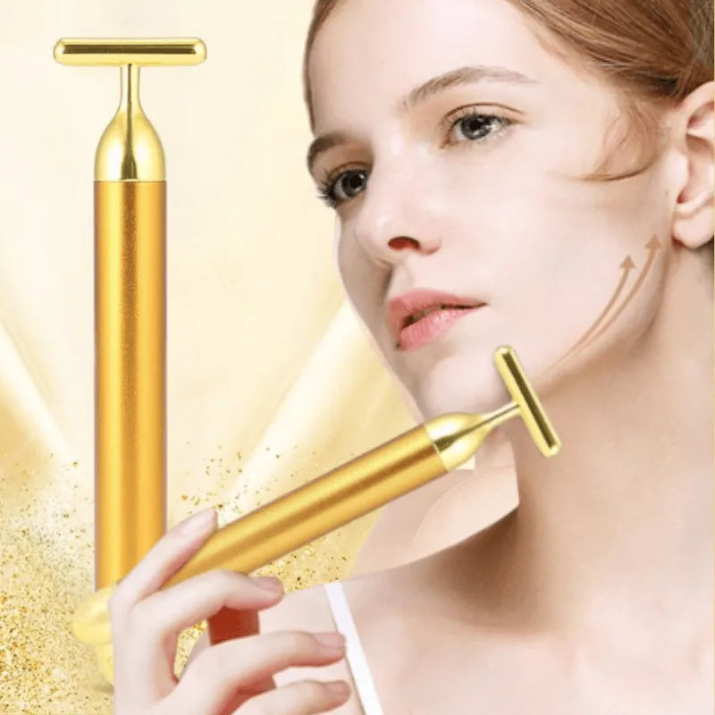 Aparelho Massageador Facial Portátil Vibratório 24k