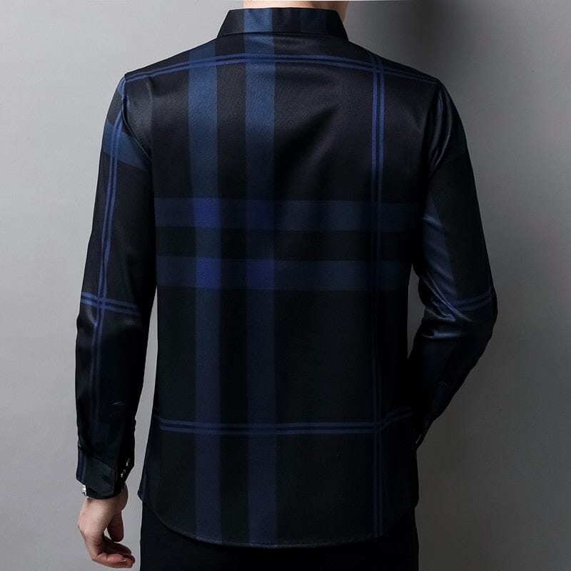 Camisa Masculina de Seda Estilo Atemporal