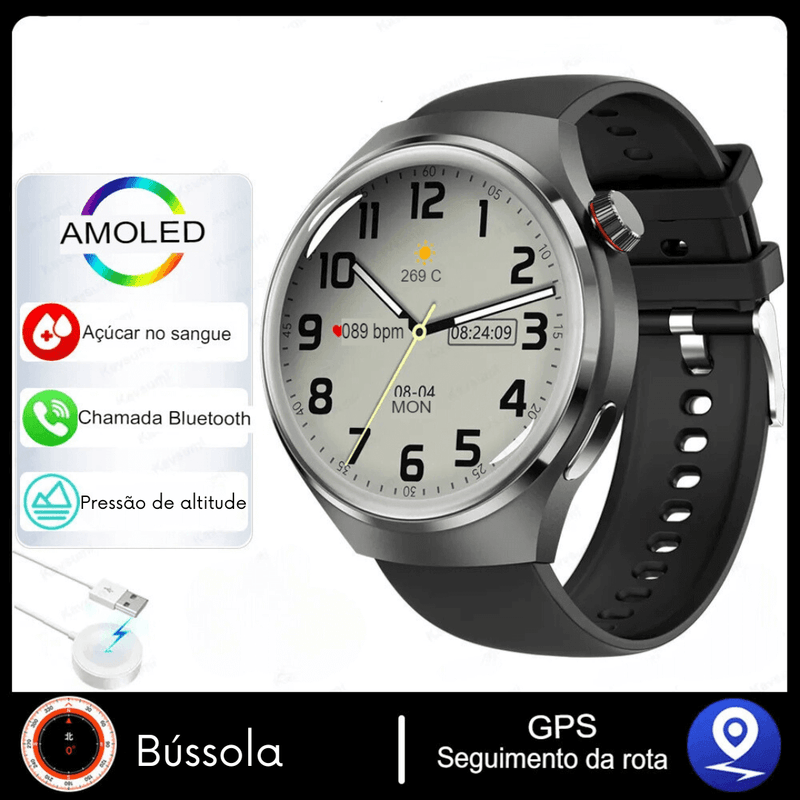 Smartwatch Premium GT4 Pro (Ganhe + 2 Pulseiras Extras) - shopexclusiva