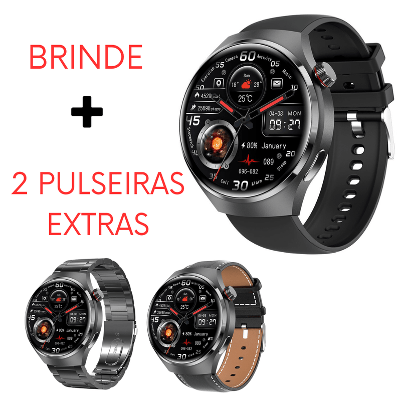 Smartwatch Premium GT4 Pro (Ganhe + 2 Pulseiras Extras) - shopexclusiva