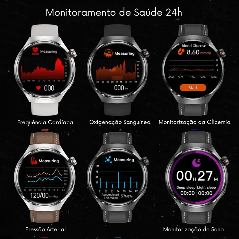 Smartwatch Premium GT4 Pro (Ganhe + 2 Pulseiras Extras) - shopexclusiva