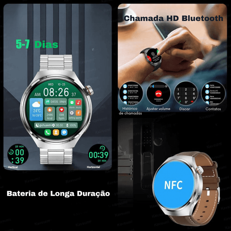 Smartwatch Premium GT4 Pro (Ganhe + 2 Pulseiras Extras) - shopexclusiva