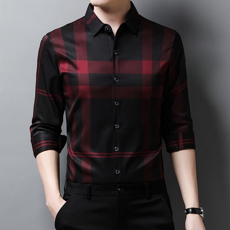 Camisa Masculina de Seda Estilo Atemporal