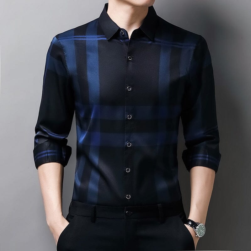 Camisa Masculina de Seda Estilo Atemporal