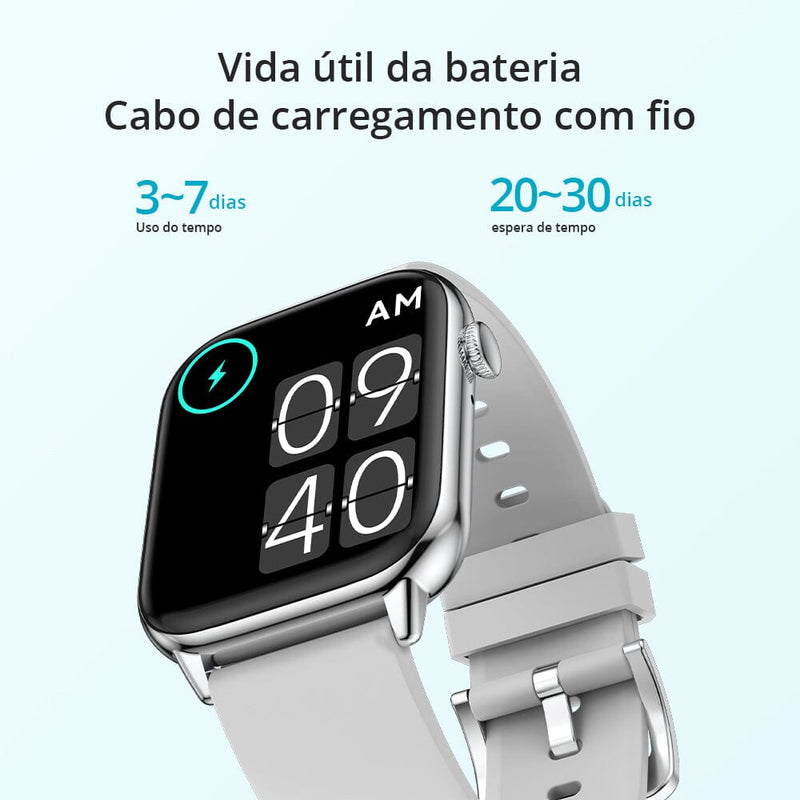 Smartwatch Wellness À Prova D'Água Bateria 7 dias - Cuida Da Sua Saúde e Bem Estar