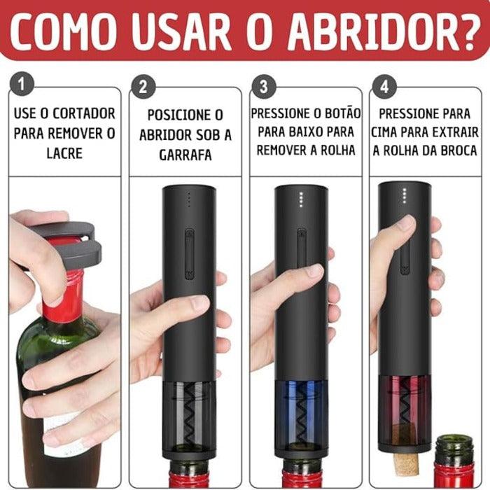 Super Abridor Automático de Vinhos EasyWine - shopexclusiva